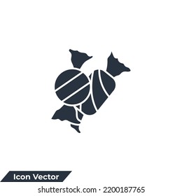 Candy bonbon icon logo vector illustration. bonbon symbol template for graphic and web design collection