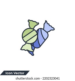 Bonbonsymbol, Vektorgrafik. Bonbon-Symbol-Vorlage für Grafik- und Webdesign-Sammlung