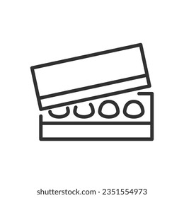 Candy box, linear icon. Line with editable stroke