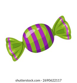 Candy in bright wrapping. flat vector style. festive decorative candy. Halloween, any celebration or holiday. Cute and sweet. Ideal for packaging, greeting cards, posters, stickers, decorations.