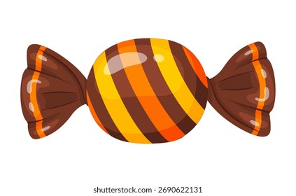 Candy in bright wrapping. flat vector style. festive decorative candy. Halloween, any celebration or holiday. Cute and sweet. Ideal for packaging, greeting cards, posters, stickers, decorations.