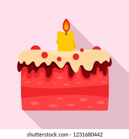 Candy cake icon. Flat illustration of candy cake vector icon for web design