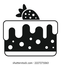 Candy cake icon simple vector. Anniversary decoration. Sweet cream
