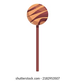 Candy Cake Pop Icon Cartoon Vector. Sugar Stick. Star Sweet