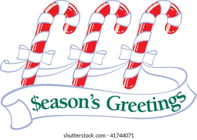 Candy cane for accountant's winter holiday