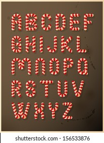 Candy Cane Alphabet