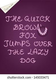 Candy cane alphabet, capitals for your design