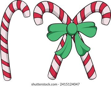 Candy cane art design illustration