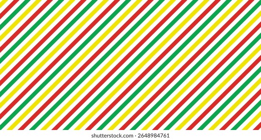 Candy cane background. Diagonal stripes seamless pattern. Peppermint wrapping texture. Red candy cane stripes. Vector illustration