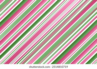 Candy cane background. Pink and green diagonal stripes background