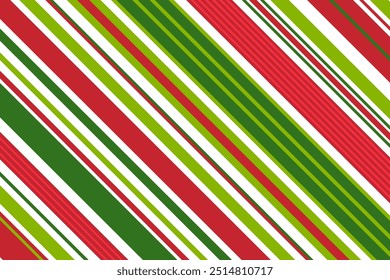 Candy cane background. Red and green diagonal stripes background