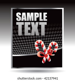 candy cane black halftone advertisement