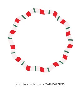 Candy cane borders and festive Christmas frames. Set of candy cane themed borders and frames in red, white, and green colors, perfect for Christmas designs and holiday decorations.