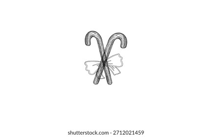 CANDY CANE BOW WHITE BLACK