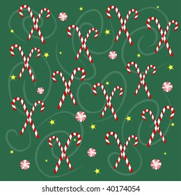 Candy Cane Christmas Background