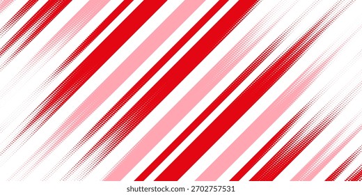 Candy cane Christmas background, peppermint diagonal stripes print seamless pattern

