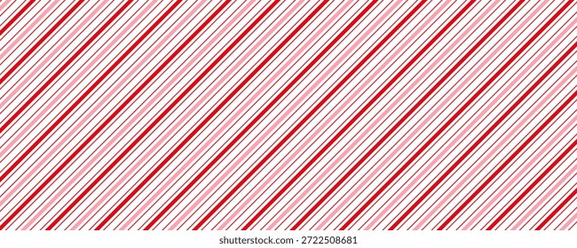 Candy cane Christmas background, peppermint diagonal stripes print seamless pattern.eps10

