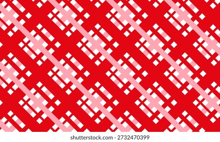 Candy cane Christmas background, peppermint diagonal stripes print seamless pattern. Vector creative design.
