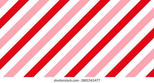 Candy cane Christmas background, peppermint diagonal stripes print seamless pattern

