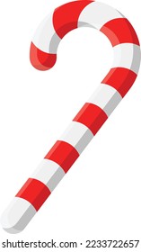 Candy cane Christmas candy design isolated vector illustration