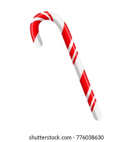 Candy cane for christmas design isolated on white background
