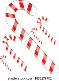 Caña de caramelos para eventos de navidad