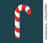 candy cane christmas candy flat design isolated vector illustration