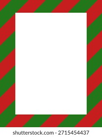 Moldura de Natal de cana com espaço em branco. Moldura de Natal. Feliz Natal Candy cana retângulo quadro cartolina elementos decoração. Fita de moldura de Ano Novo com listras vermelhas, brancas ou verdes. Borda listrada no Xmas