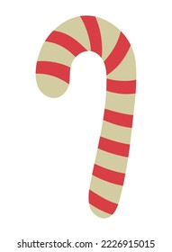caña de caramelo navidad icono dibujado a mano aislado