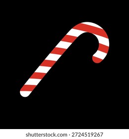 Candy Cane Christmas Icon Vector