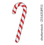 Candy Cane. Christmas candy cane isolated on a white background. Candy Cane vector illustration.