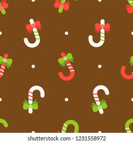 candy cane, christmas seamless pattern theme, for use as wallpaper or wrapping paper gift