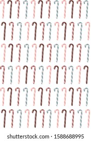 Candy cane Christmas Seamless Pattern - Cute Girlie Feminine Print