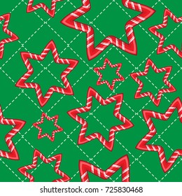 candy cane christmas seamless pattern vector