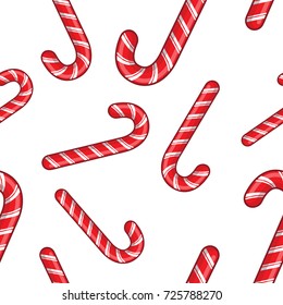 candy cane christmas seamless vector