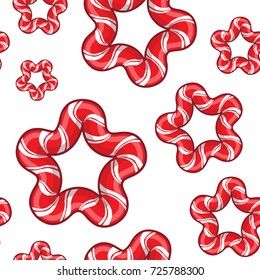 candy cane christmas seamless vector