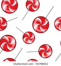candy cane christmas seamless vector