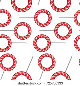 candy cane christmas seamless vector