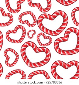 candy cane christmas seamless vector