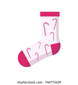 Candy Cane Christmas Sock