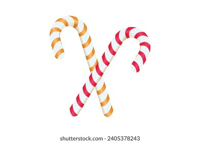 Candy Cane Christmas Sticker Design