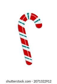 Candy cane. Christmas sweet. Isolated vector stock illustration EPS 10 on white background 