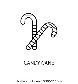 candy cane concept line icon. Simple element illustration. candy cane concept outline symbol design.