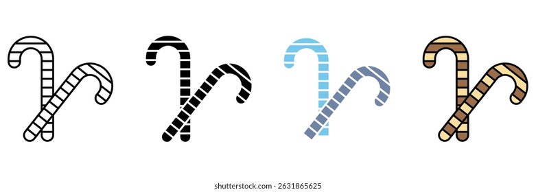 Symbol für die Linie des Zuckerrohrkonzepts. Einfache Elementgrafik.