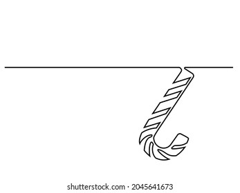 candy cane continuous one line drawing