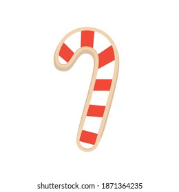 Candy Cane Cookie, Sugar Cookie Vector, Cookie Decoration, Christmas Candy, Candy Background, Christmas Background Graphic, Illustration Background