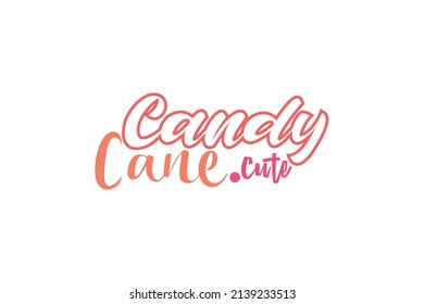Candy Cane Cute Quotes. Creative Vector Typography Concept