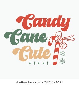 Candy cane cute retro t shirt