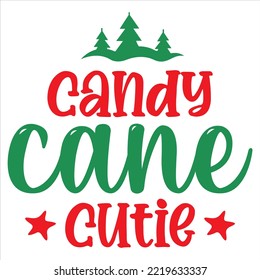 Candy Cane Cutie T- Shirt design, vector file .