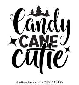 Candy Cane Cutie T Shirt Design, Vector File 